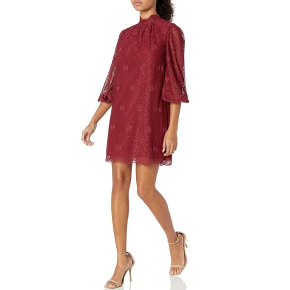 Trina Turk 'Palm Colony' Embroidered Shift Dress, Sumac
